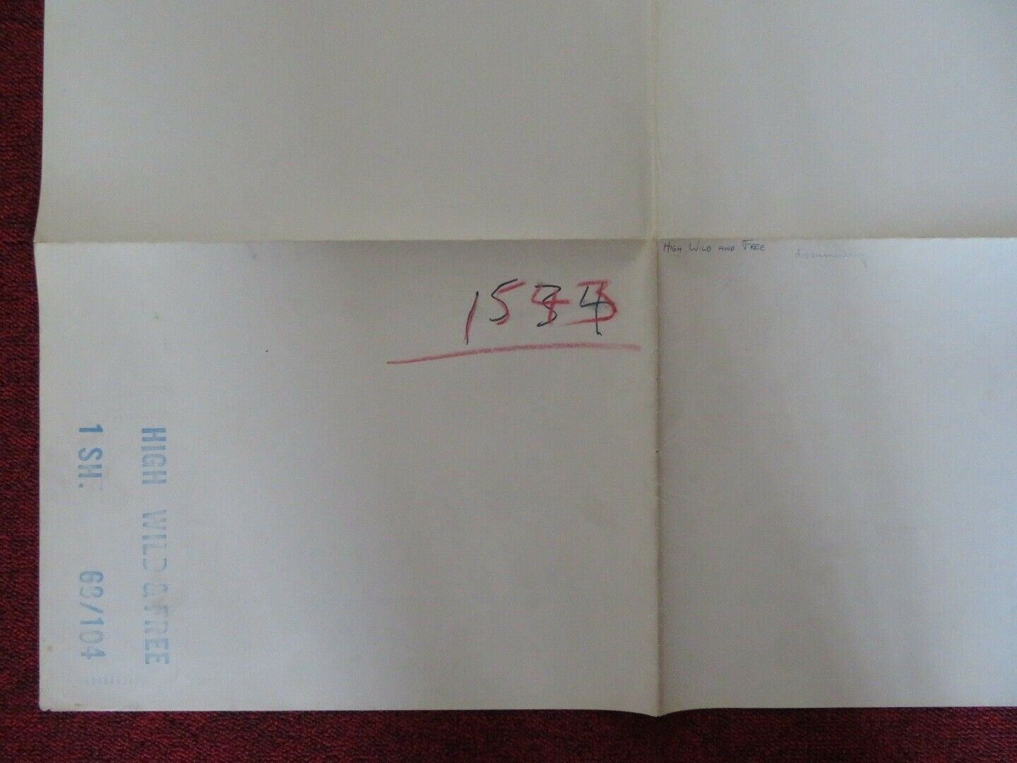 HIGH WILD AND FREE ONE FOLDED US ONE SHEET POSTER GORDON EASTMAN 1968 Movie posters