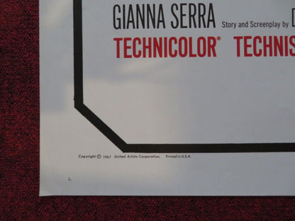 HILLS RUN RED FOLDED US ONE SHEET POSTER THOMAS HUNTER HENRY SILVA 1967 Movie posters