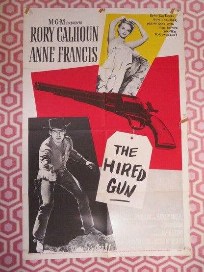 HIRED GUN FOLDED US ONE SHEET POSTER RORY CALHOUN ANNE FRANCIS 1957 Movie posters