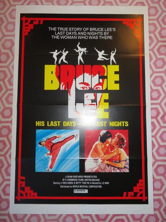 HIS LAST DAYS - HIS LAST NIGHTS / Bruce Lee and I US ROLLED POSTER BRUCE LEE 1978 Movie posters