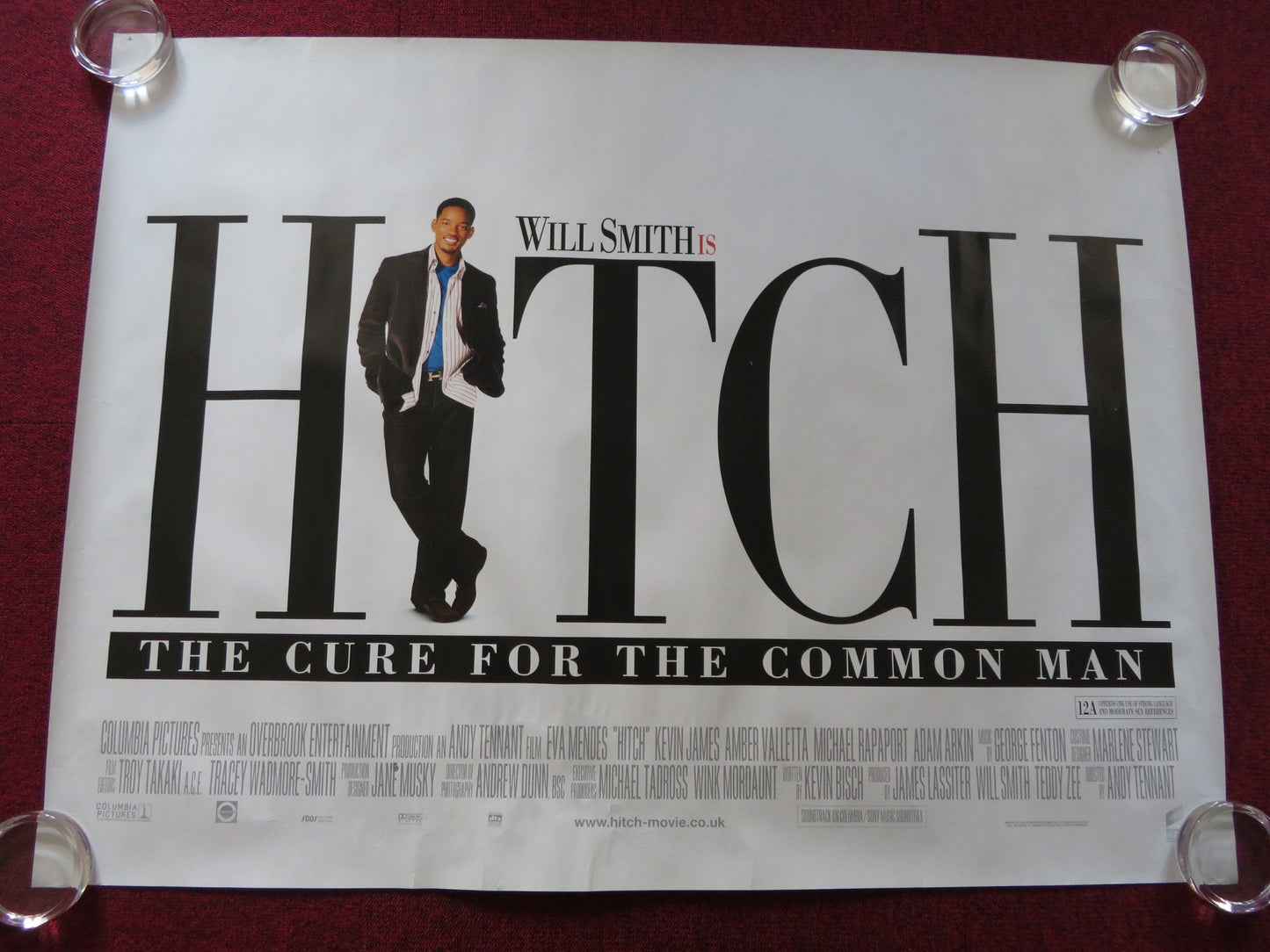 HITCH UK QUAD (30"x 40") ROLLED POSTER WILL SMITH EVA MENDES 2005 Rendezvous Cinema Movie posters
