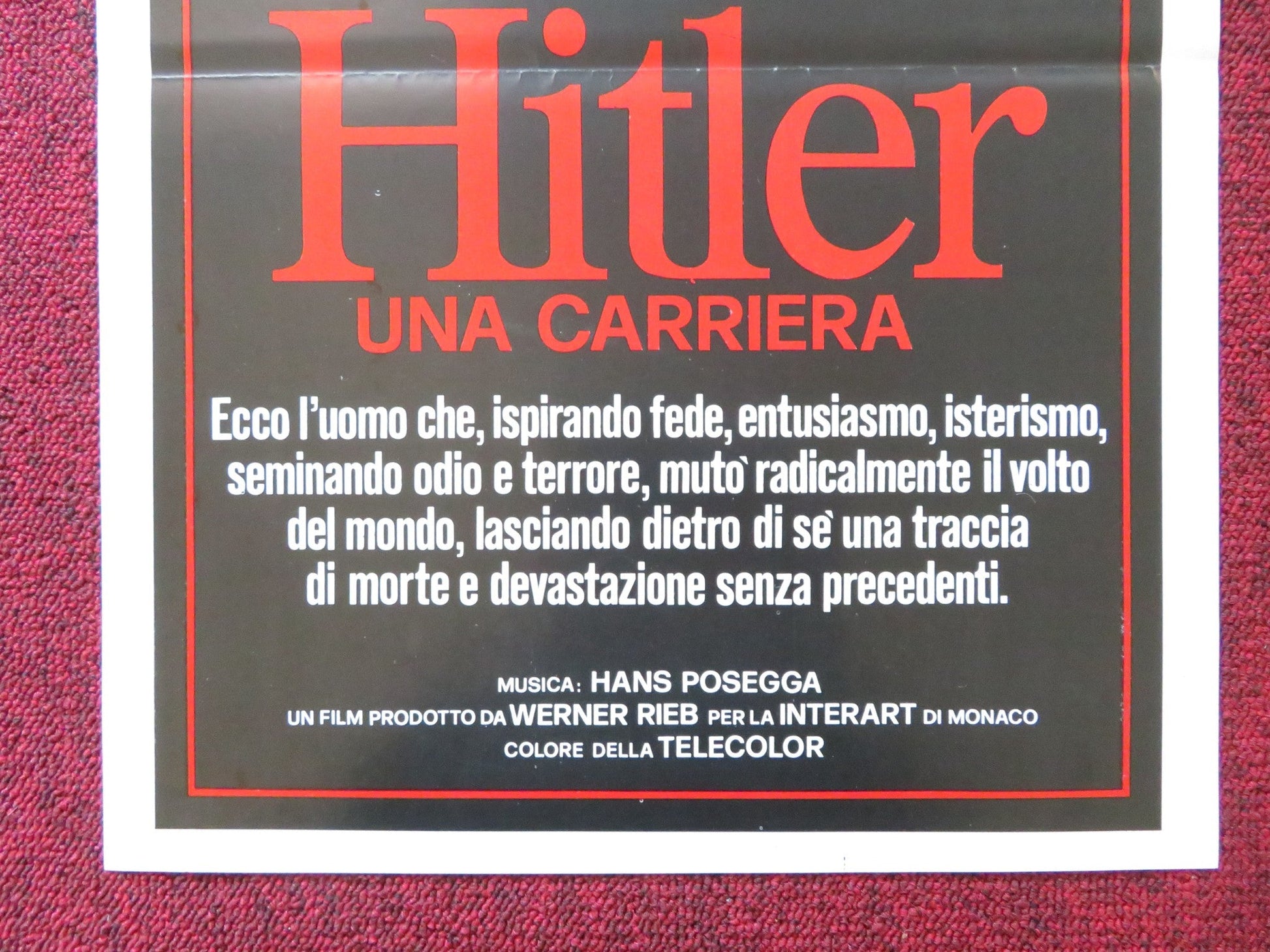 HITLER: A CAREER ITALIAN LOCANDINA POSTER JOACHIM FEST 1977 Rendezvous Cinema Movie posters