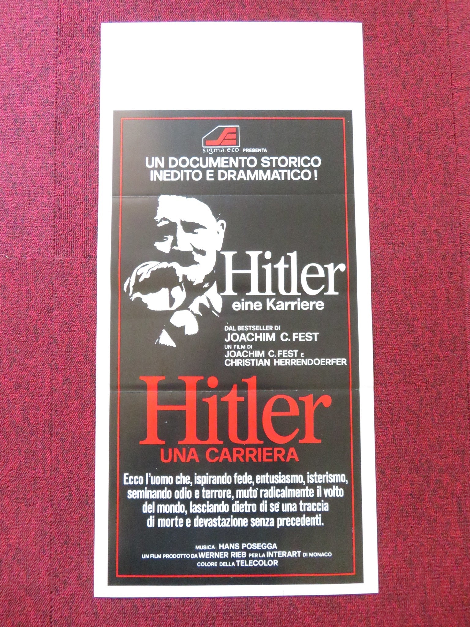HITLER: A CAREER ITALIAN LOCANDINA POSTER JOACHIM FEST 1977 Rendezvous Cinema Movie posters