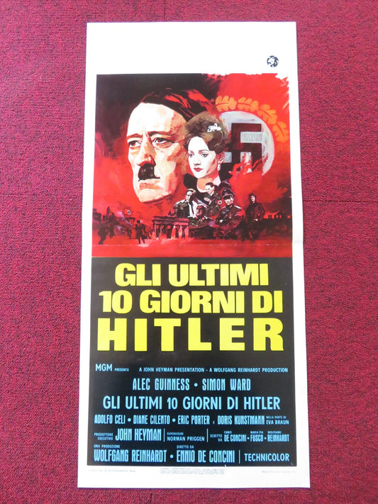HITLER: THE LAST TEN DAYS ITALIAN LOCANDINA POSTER ALEC GUINNESS WARD 1973 Rendezvous Cinema Movie posters