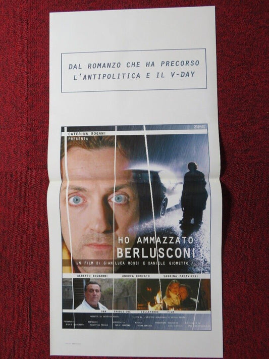 HO AMMAZZATO BERLUSCONI ITALIAN LOCANDINA (27.5"x13.5") POSTER A BOGNANNI 2008 Movie posters