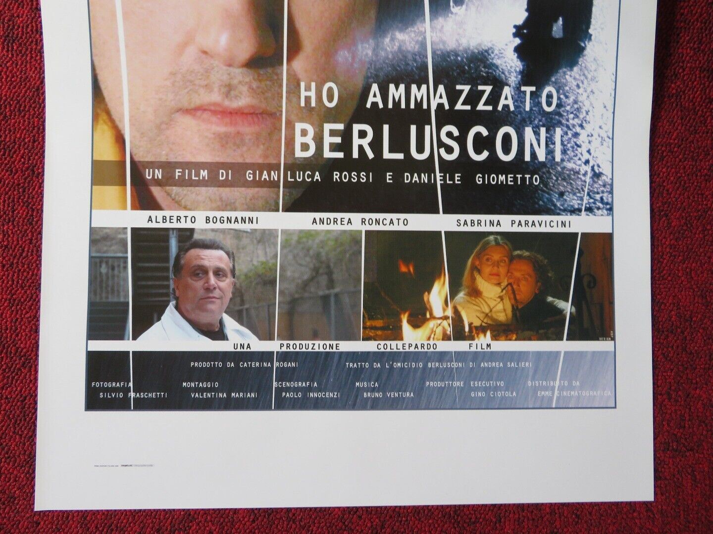HO AMMAZZATO BERLUSCONI ITALIAN LOCANDINA (27.5"x13.5") POSTER A BOGNANNI 2008 Movie posters