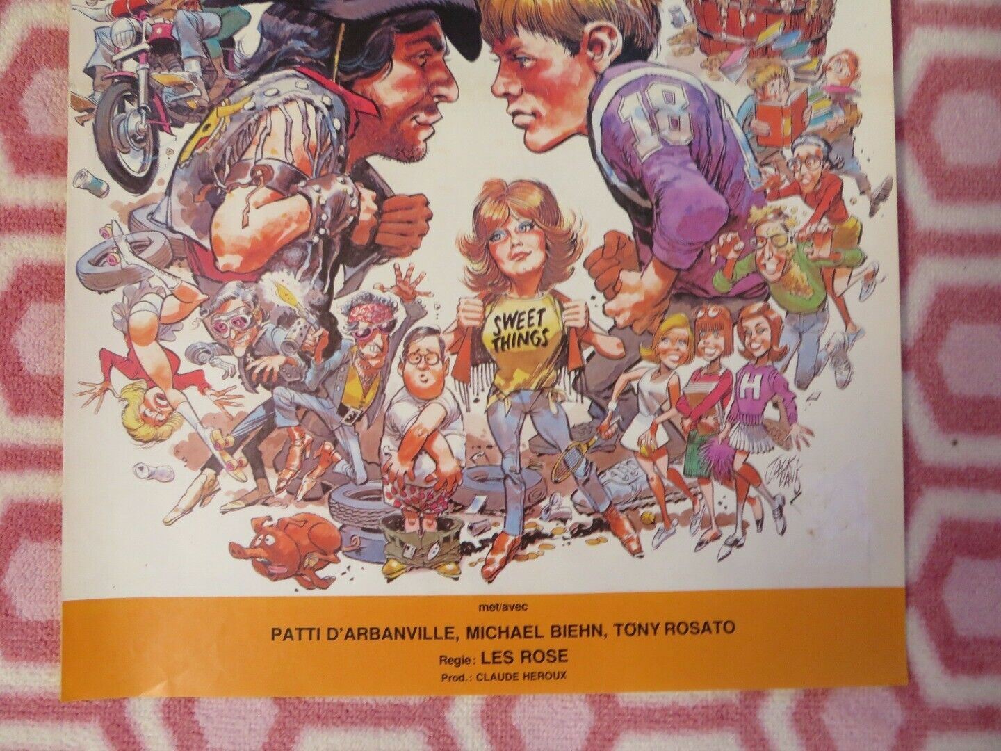 HOG WILD BELGIUM (19.5"x13.5") POSTER PATTI D'ARBANVILLE 1980 Movie posters