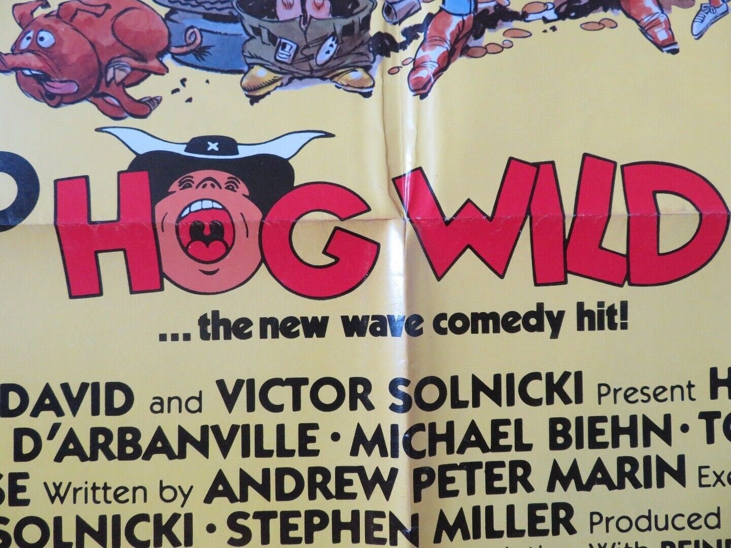 HOG WILD FOLDED US ONE SHEET POSTER PATTI D'ARBANVILLE MICHAEL BIEHN 1980 Movie posters