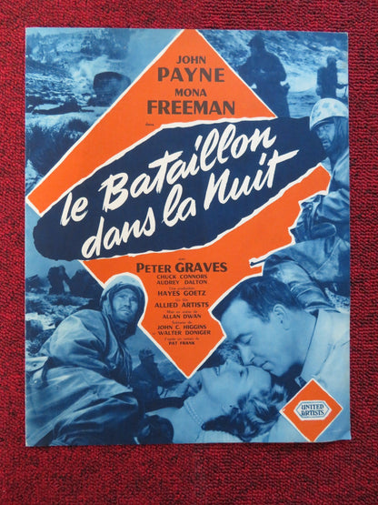 HOLD BACK THE NIGHT FRENCH BROCHURE JOHN PAYNE MONA FREEMAN 1956 Rendezvous Cinema Movie posters