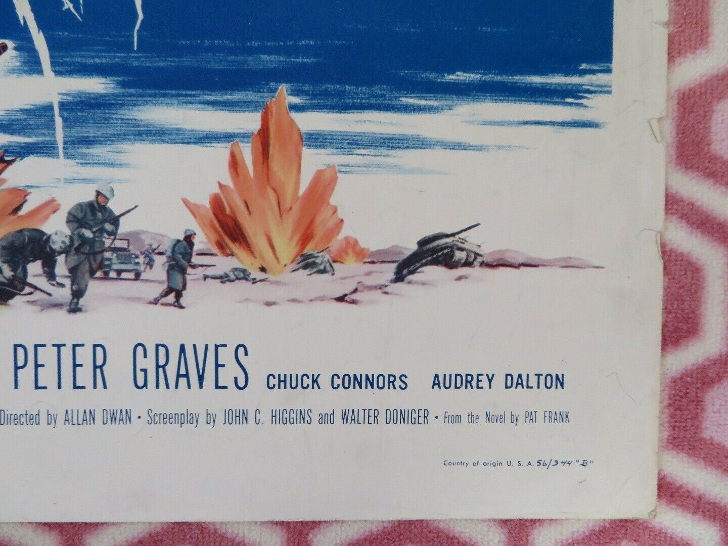 HOLD BACK THE NIGHT US HALF SHEET (22"x 28") POSTER JOHN PAYNE MONA FREEMAN 1956 Movie posters