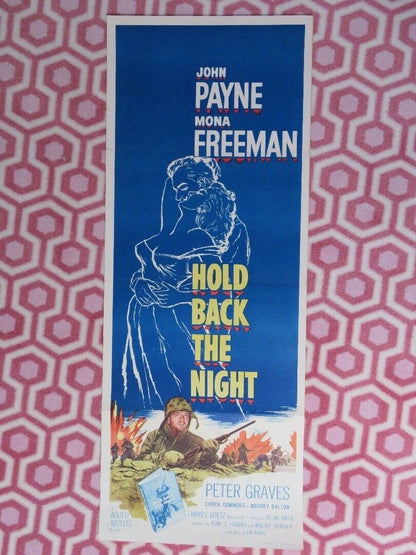 HOLD BACK THE NIGHT US INSERT (14"x 36") POSTER JOHN PAYNE MONA FREEMAN 1956 Movie posters