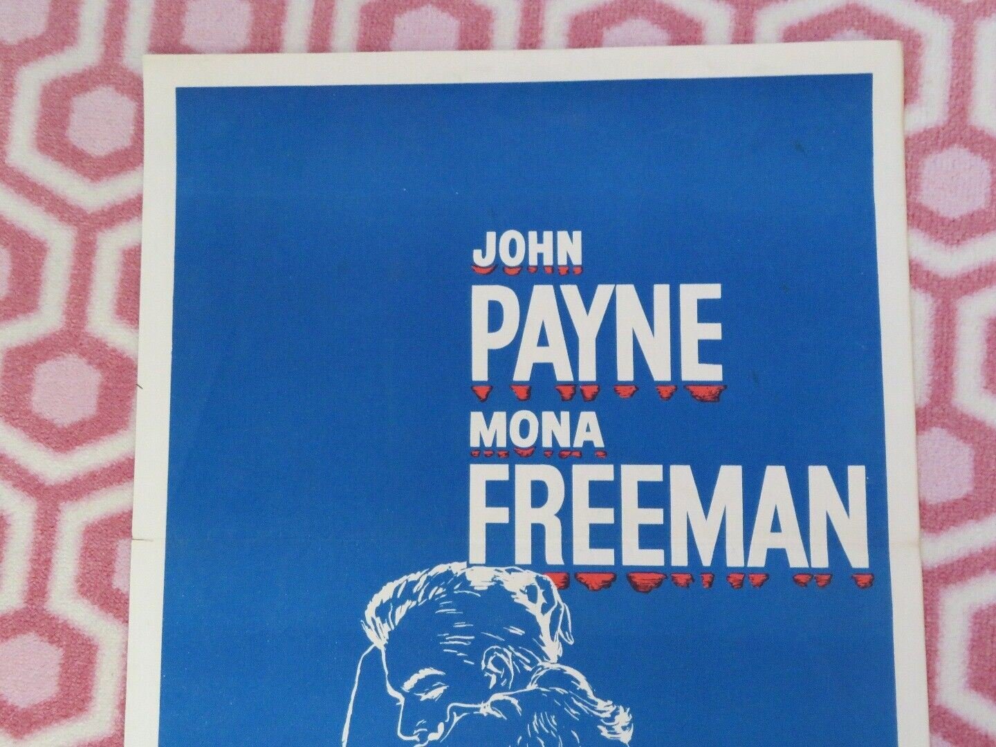 HOLD BACK THE NIGHT US INSERT (14"x 36") POSTER JOHN PAYNE MONA FREEMAN 1956 Movie posters