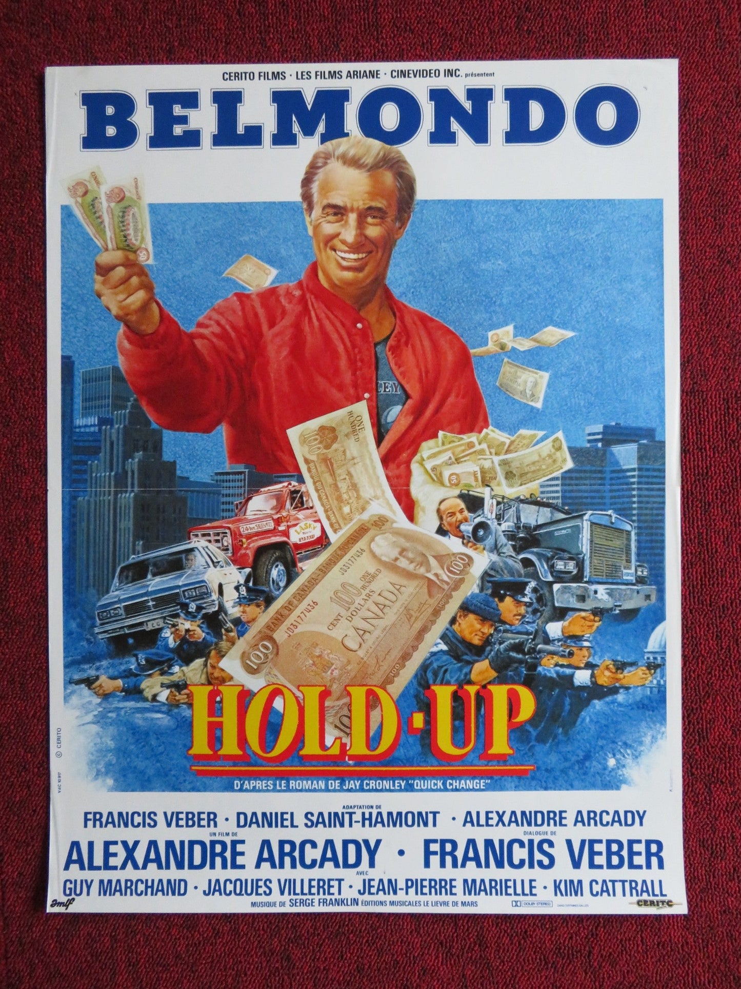 HOLD - UP FRENCH POSTER JEAN - PAUL BELMONDO KIM CATTRALL 1985 Rendezvous Cinema Movie posters