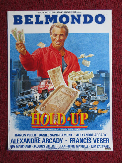 HOLD - UP FRENCH POSTER JEAN - PAUL BELMONDO KIM CATTRALL 1985 Rendezvous Cinema Movie posters