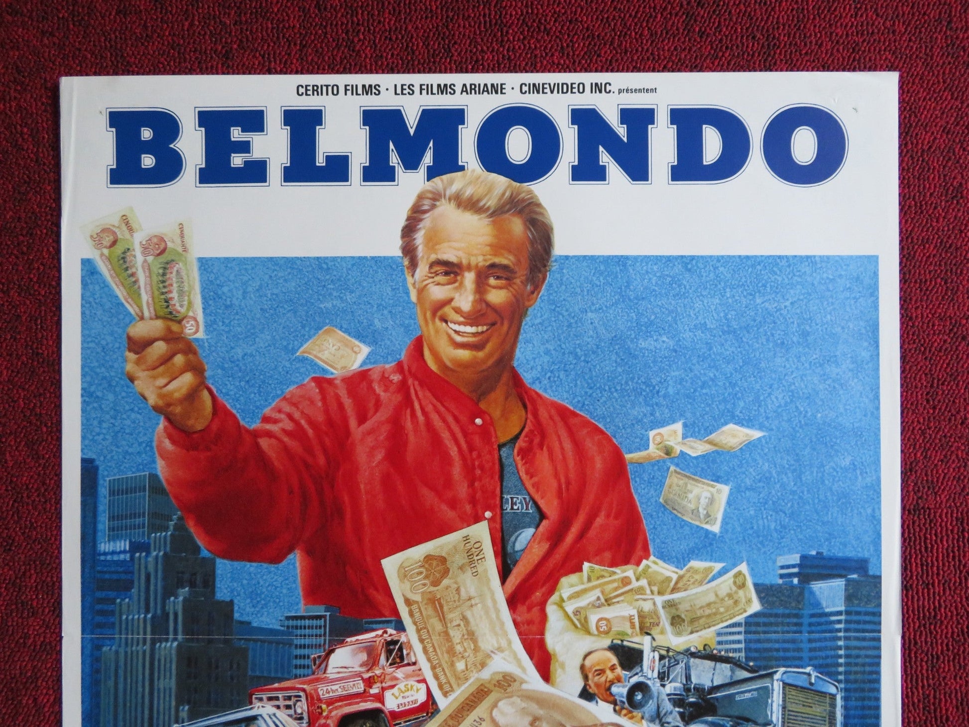 HOLD - UP FRENCH POSTER JEAN - PAUL BELMONDO KIM CATTRALL 1985 Rendezvous Cinema Movie posters