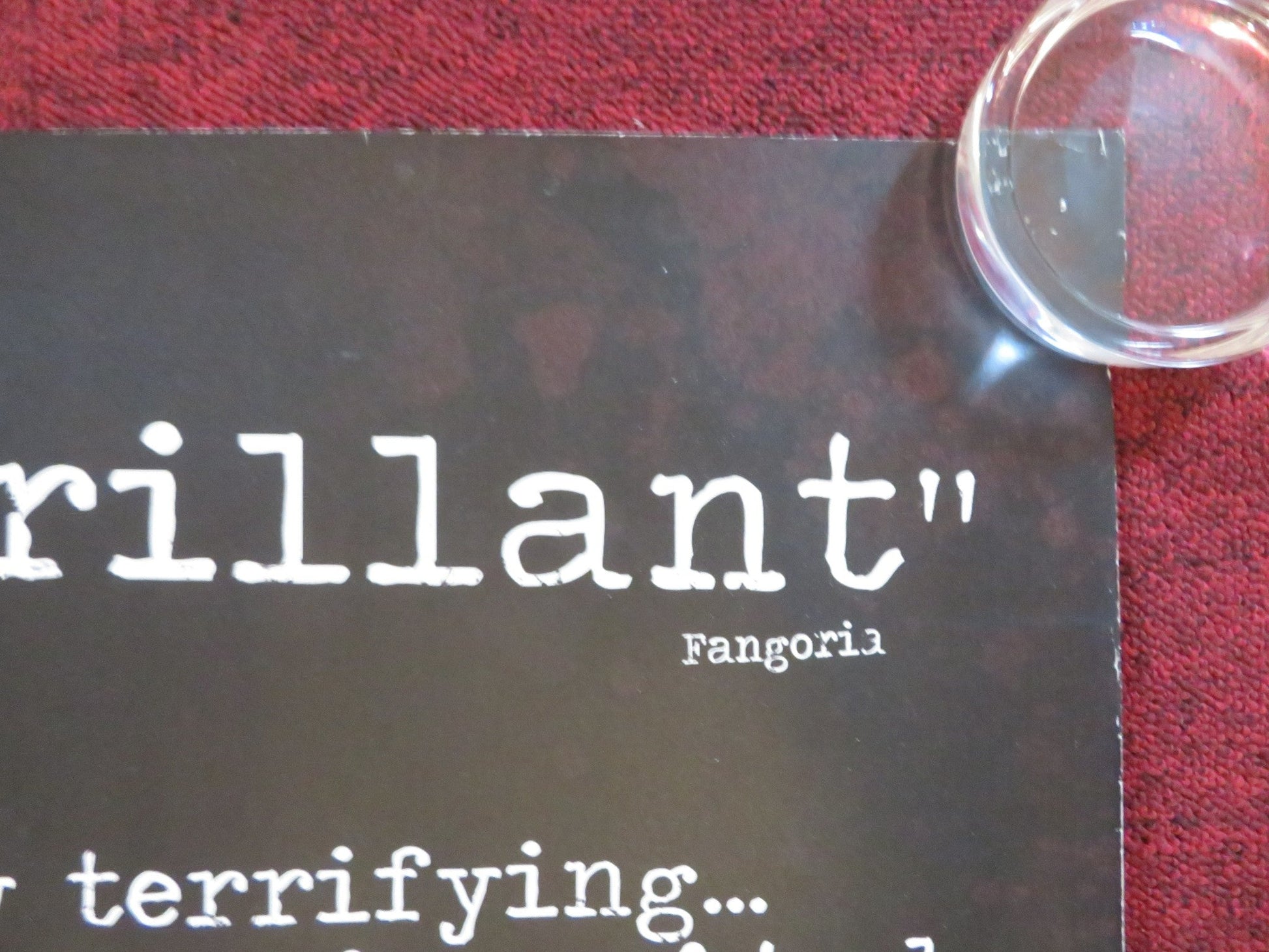 HOLLOW - SIGNED UK QUAD ROLLED POSTER EMILY PLUMTREE SAM STOCKMAN 2011 Rendezvous Cinema Movie posters