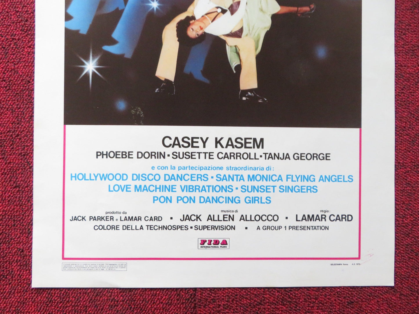 HOLLYWOOD DISCOTHEQUE ITALIAN LOCANDINA POSTER FABIAN CASEY KASEM DORIN 1979 Rendezvous Cinema Movie posters
