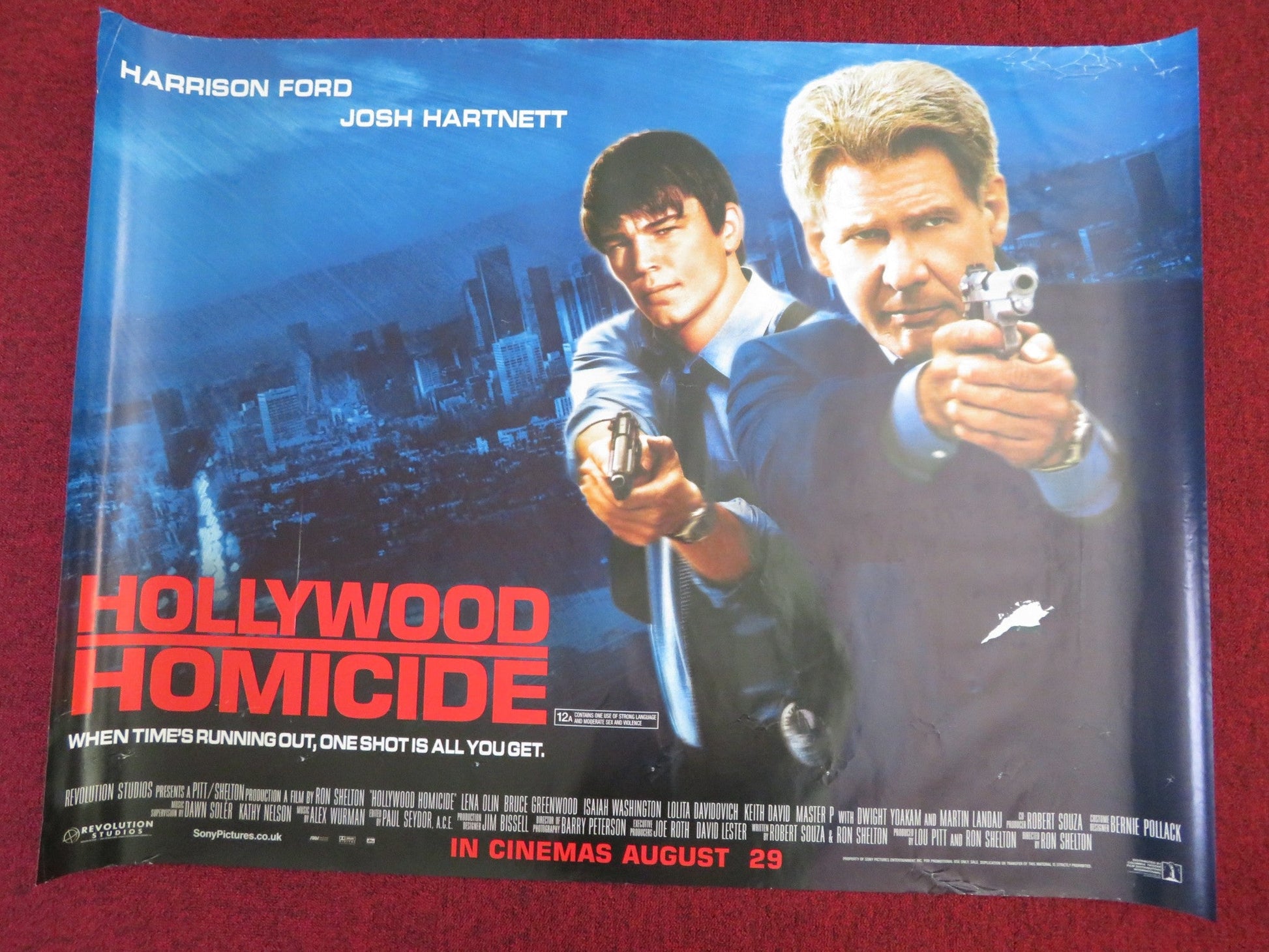 HOLLYWOOD HOMICIDE UK QUAD (30"x 40") ROLLED POSTER HARRISON FORD 2003 Rendezvous Cinema Movie posters