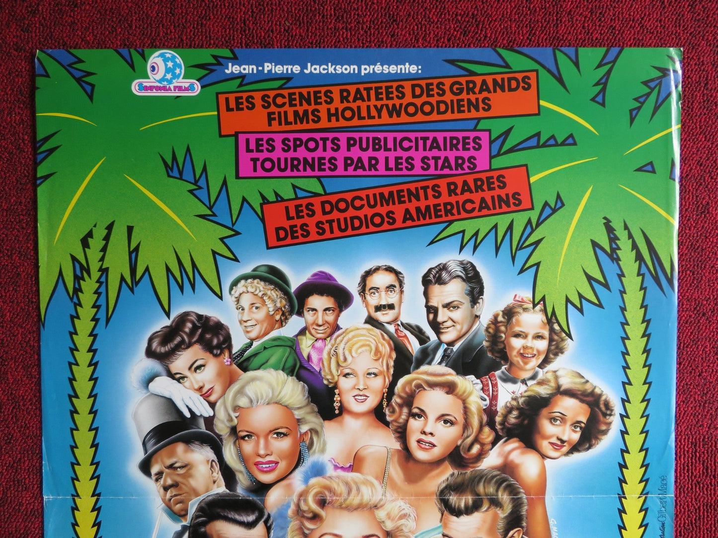 HOLLYWOOD OUT - TAKES AND RARE FOOTAGE FRENCH POSTER MONROE CAGNEY CHAPLIN 1983 Rendezvous Cinema Movie posters
