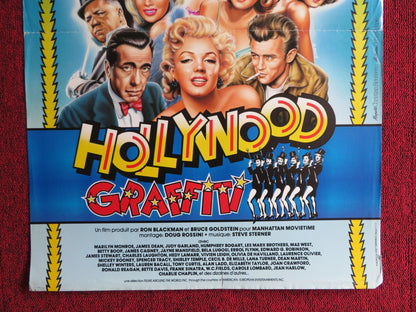 HOLLYWOOD OUT - TAKES AND RARE FOOTAGE FRENCH POSTER MONROE CAGNEY CHAPLIN 1983 Rendezvous Cinema Movie posters