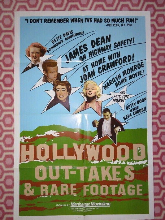 HOLLYWOOD OUT - TAKES AND RARE FOOTAGE US ONE SHEET POSTER JAMES DEAN 1983 Movie posters