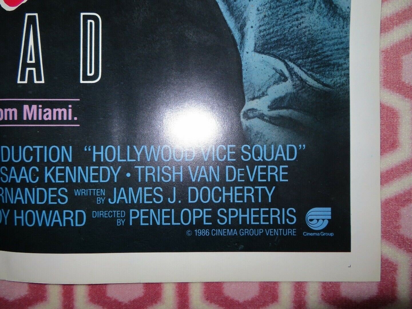 HOLLYWOOD VICE SQUAD US ONE SHEET POSTER CARRIE FISHER 1986 STYLE B Movie posters