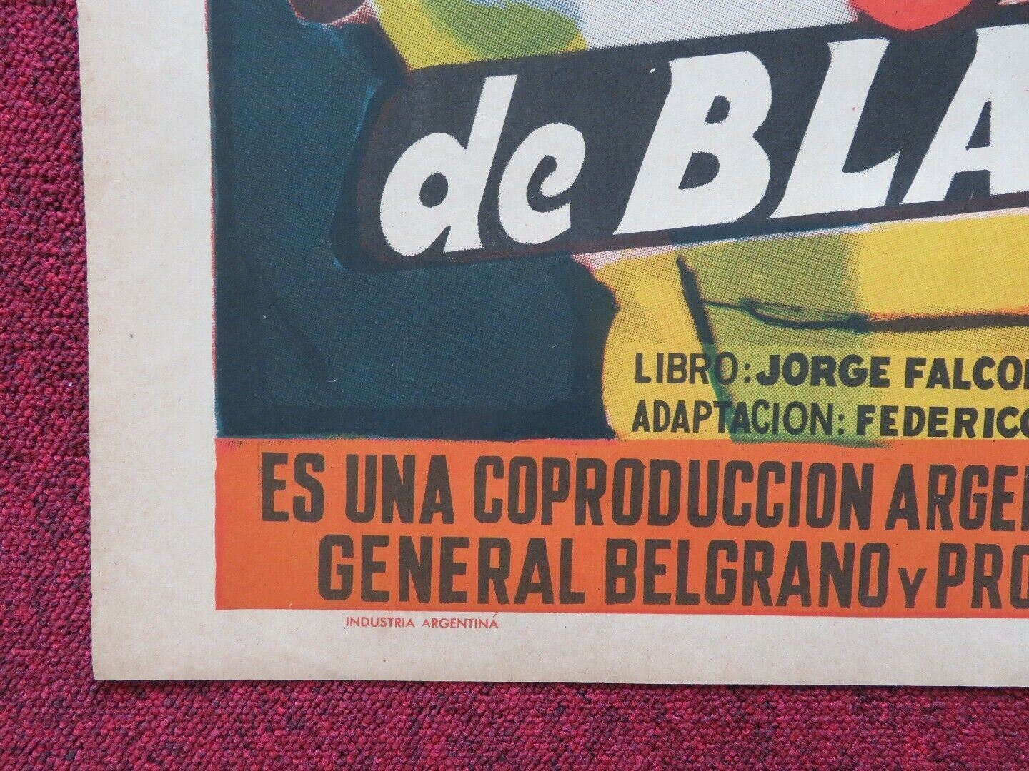 HOMBRES Y MUJERES DE BLANCO ARGENTINA ONE SHEET FOLDED POSTER MERCEDES CARRERAS Movie posters
