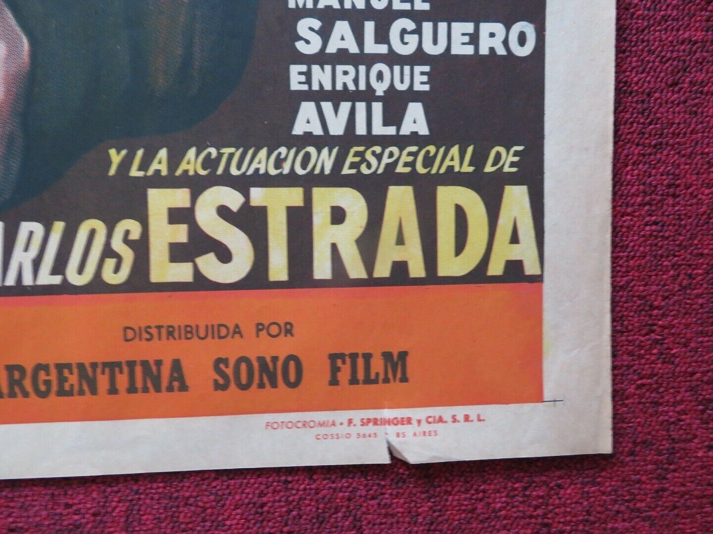 HOMBRES Y MUJERES DE BLANCO ARGENTINA ONE SHEET FOLDED POSTER MERCEDES CARRERAS Movie posters