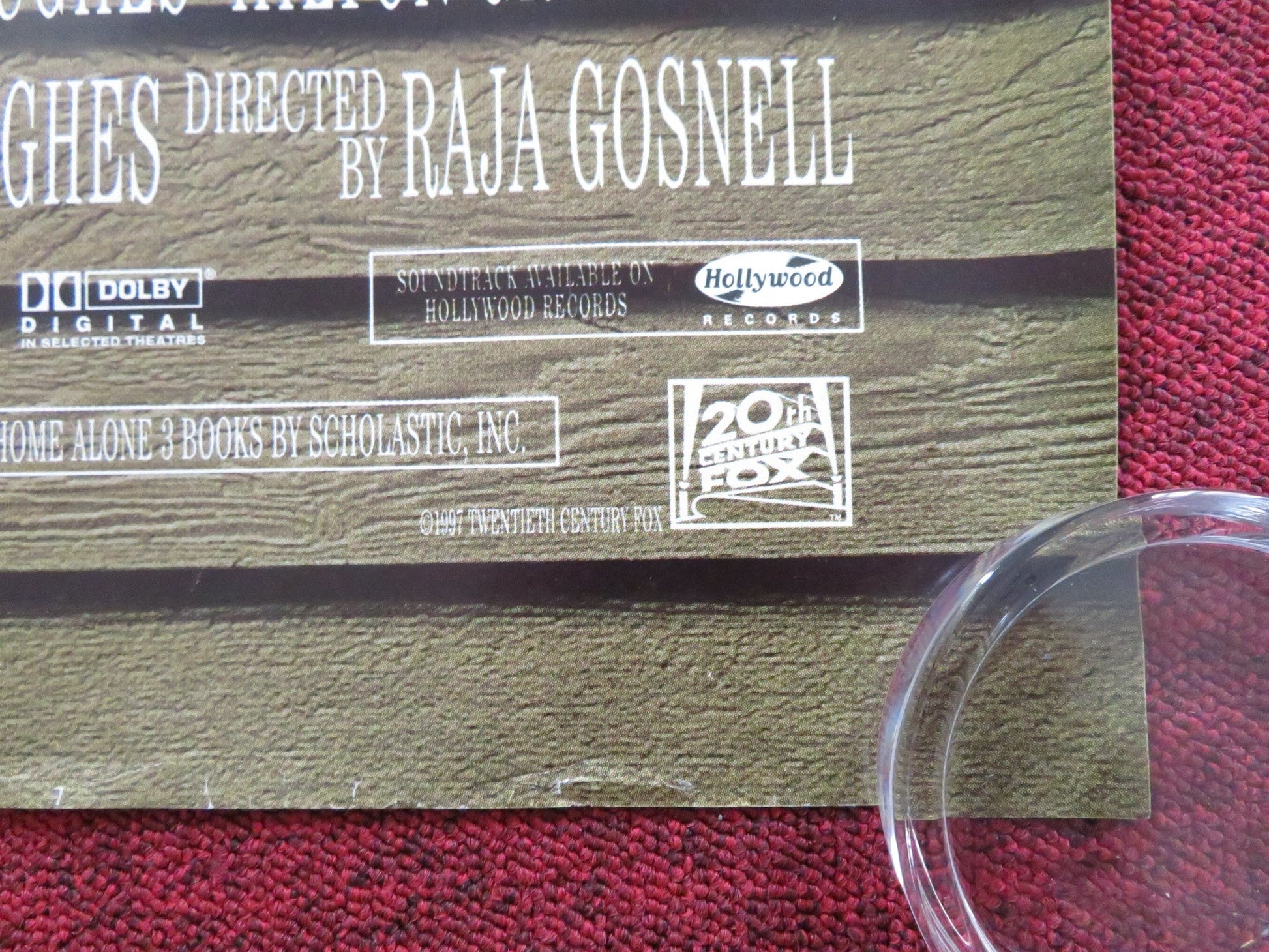 HOME ALONE 3 UK QUAD (30"x 40") ROLLED POSTER ALEX D. LINZ OLEK KRUPA 1997 Rendezvous Cinema Movie posters