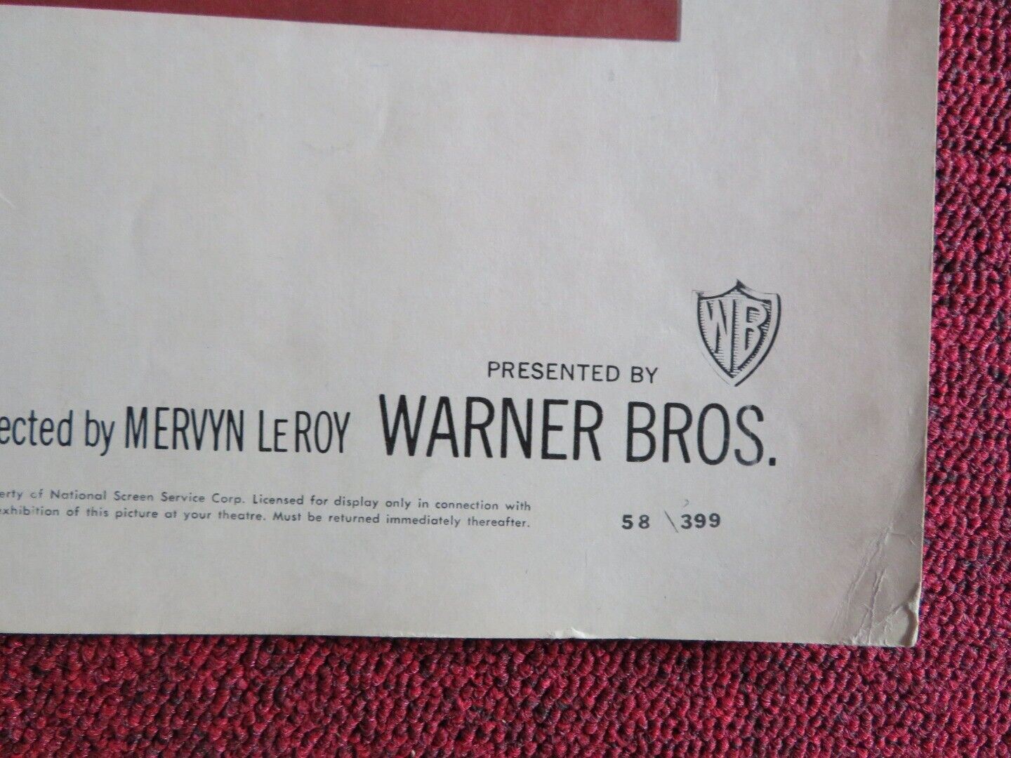 HOME BEFORE DARK US HALF SHEET (22"x 28") POSTER JEAN SIMMONS 1958 Movie posters