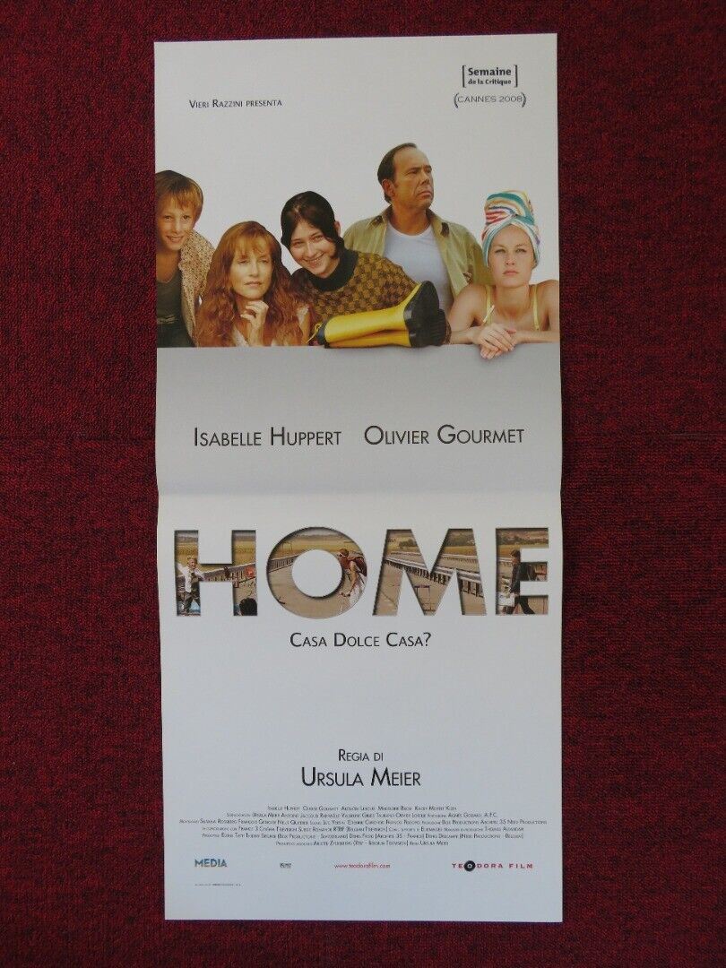 HOME ITALIAN LOCANDINA (27.5"x12.5") POSTER ISABELLE HUPPERT OLIVER GOURMET '08 Rendezvous Cinema Movie posters
