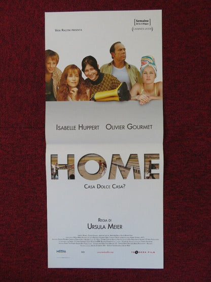 HOME ITALIAN LOCANDINA (27.5"x12.5") POSTER ISABELLE HUPPERT OLIVER GOURMET '08 Rendezvous Cinema Movie posters