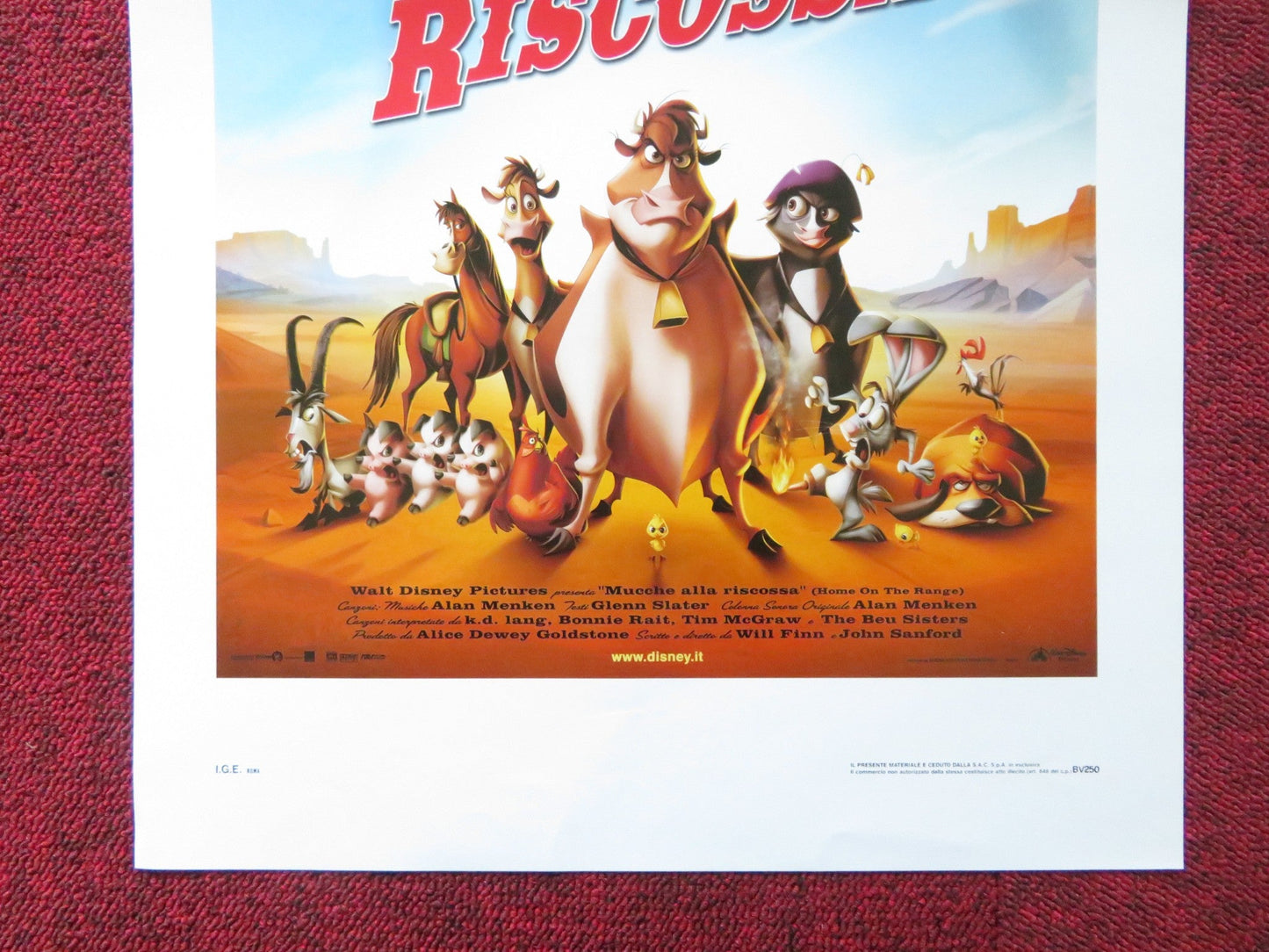 HOME ON THE RANGE ITALIAN LOCANDINA POSTER DISNEY ROSEANNE BARR S. BUSCEMI 2004 Rendezvous Cinema Movie posters