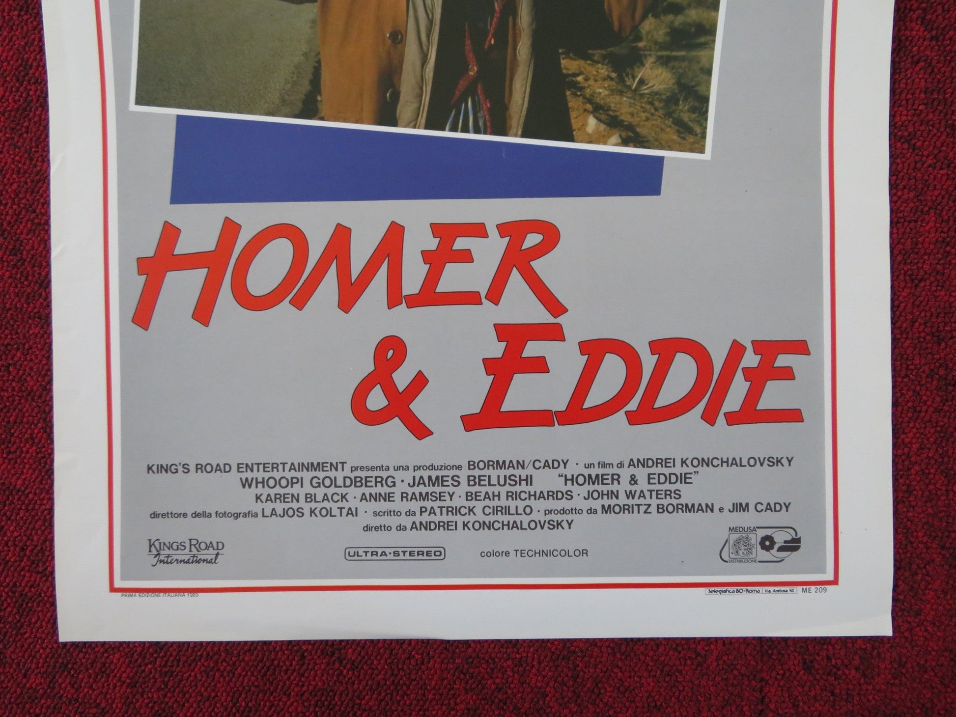 HOMER AND EDDIE ITALIAN LOCANDINA POSTER WHOOPI GOLDBERG JAMES BELUSHI 1989 Rendezvous Cinema Movie posters