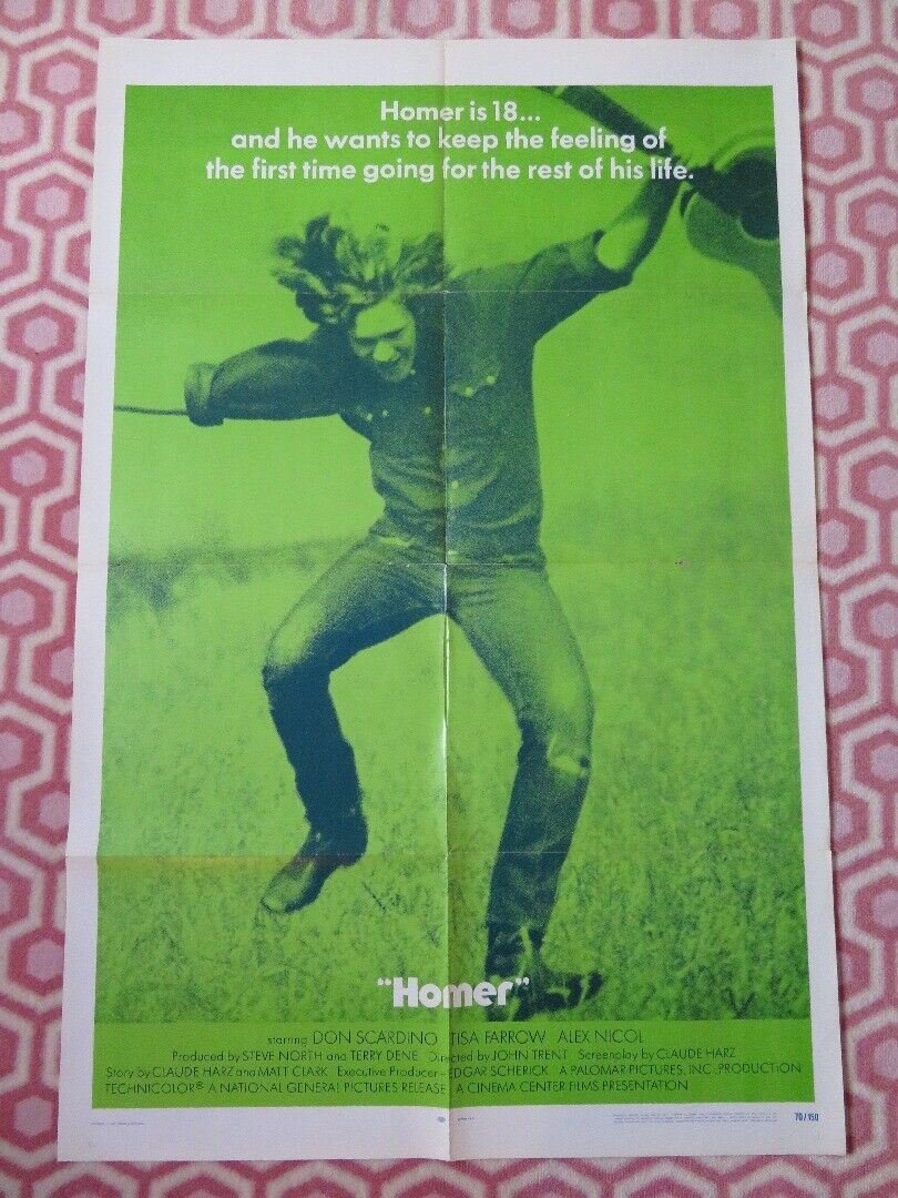 HOMER FOLDED US ONE SHEET POSTER DON SCARDINO TISA FARROW 1970 Movie posters