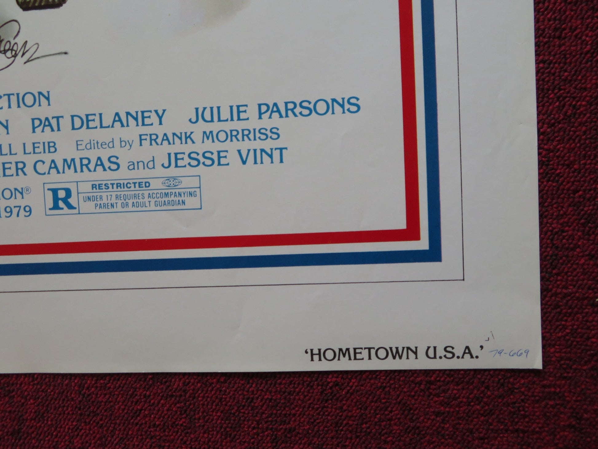 HOMETOWN U.S.A. FOLDED US ONE SHEET POSTER GARY SPRINGER DAVID WILSON 1979 Rendezvous Cinema Movie posters