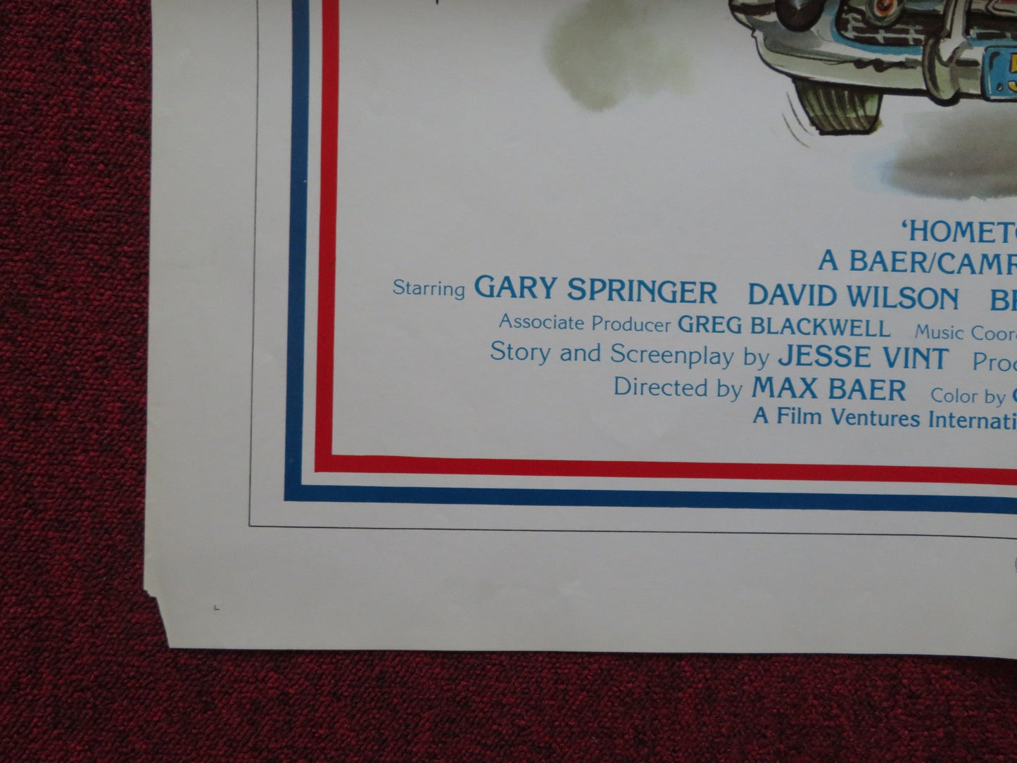 HOMETOWN U.S.A. FOLDED US ONE SHEET POSTER GARY SPRINGER DAVID WILSON 1979 Rendezvous Cinema Movie posters