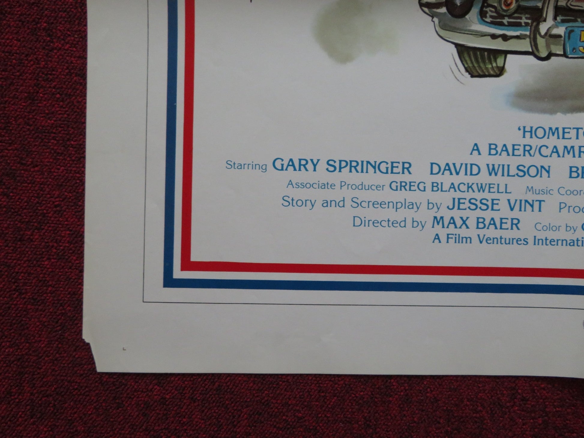 HOMETOWN U.S.A. FOLDED US ONE SHEET POSTER GARY SPRINGER DAVID WILSON 1979 Rendezvous Cinema Movie posters