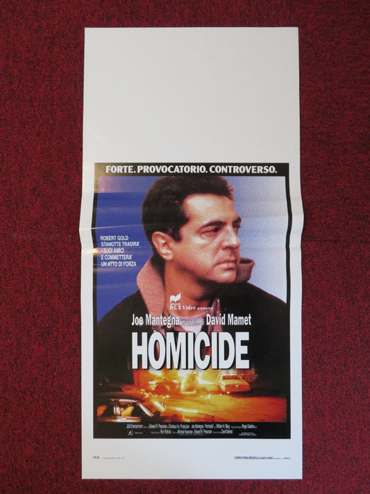 HOMICIDE ITALIAN LOCANDINA POSTER JOE MANTEGNA 1991 Rendezvous Cinema Movie posters