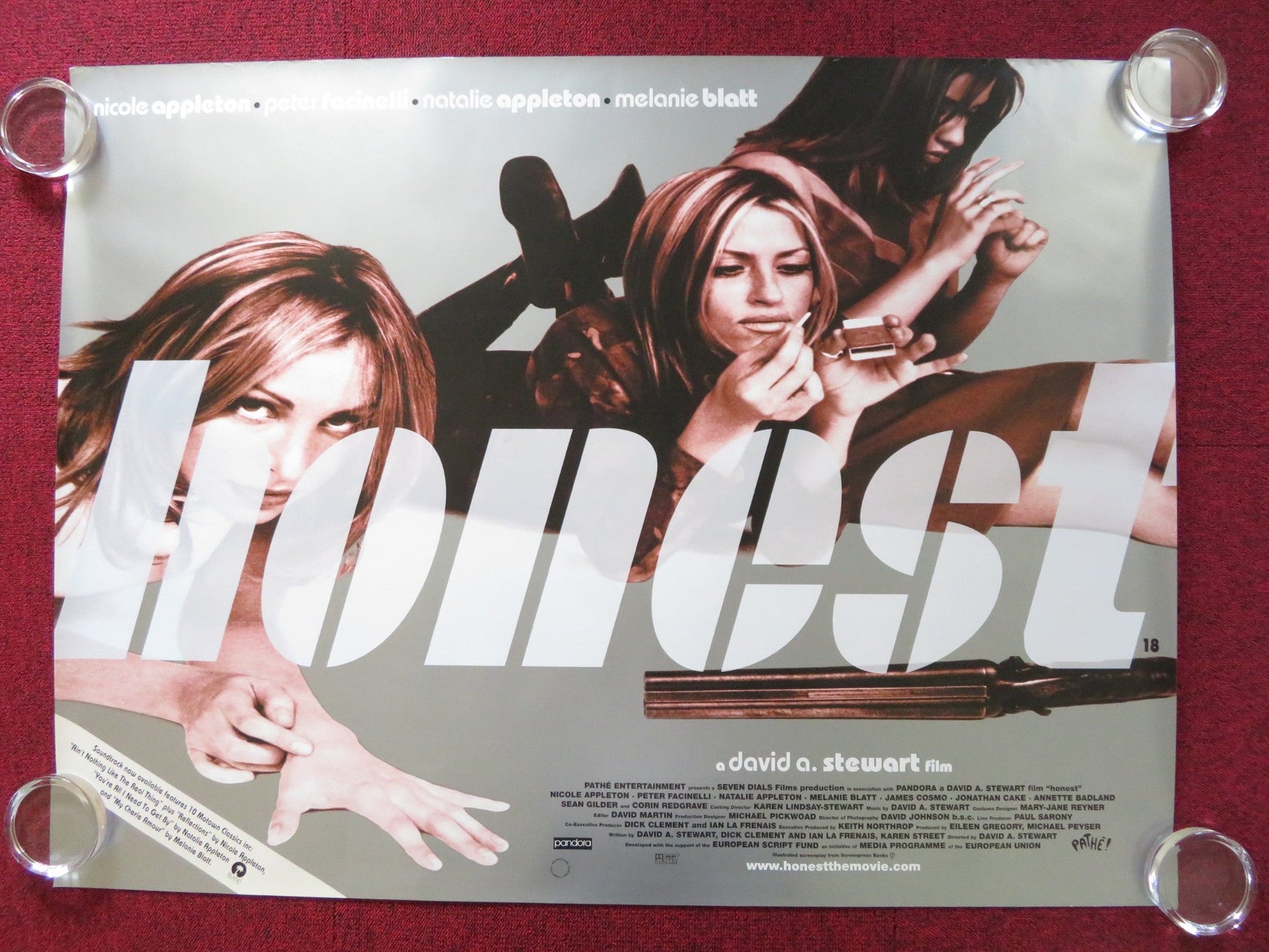 HONEST UK QUAD (30"x 40") ROLLED POSTER NICOLE APPLETON NATALIE APPLETON 2000 Rendezvous Cinema Movie posters