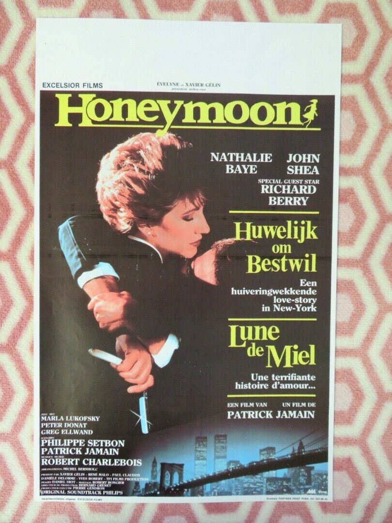 HONEYMOON BELGIUM (20.5"x13") POSTER NATHALIE BAYE JOHN SHEA 1985 Movie posters