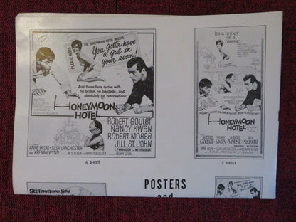 HONEYMOON HOTEL UNCUT MGM FOLDED PRESS BOOK ROBERT GOULET NANCY KWAN 1964 Rendezvous Cinema Movie posters