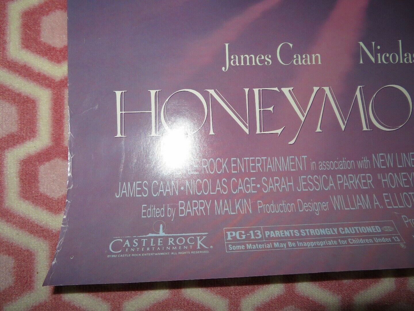 HONEYMOON IN VEGAS ONE SHEET ROLLED POSTER NICOLAS CAGE SARAH JESSICA PARKER '92 Movie posters