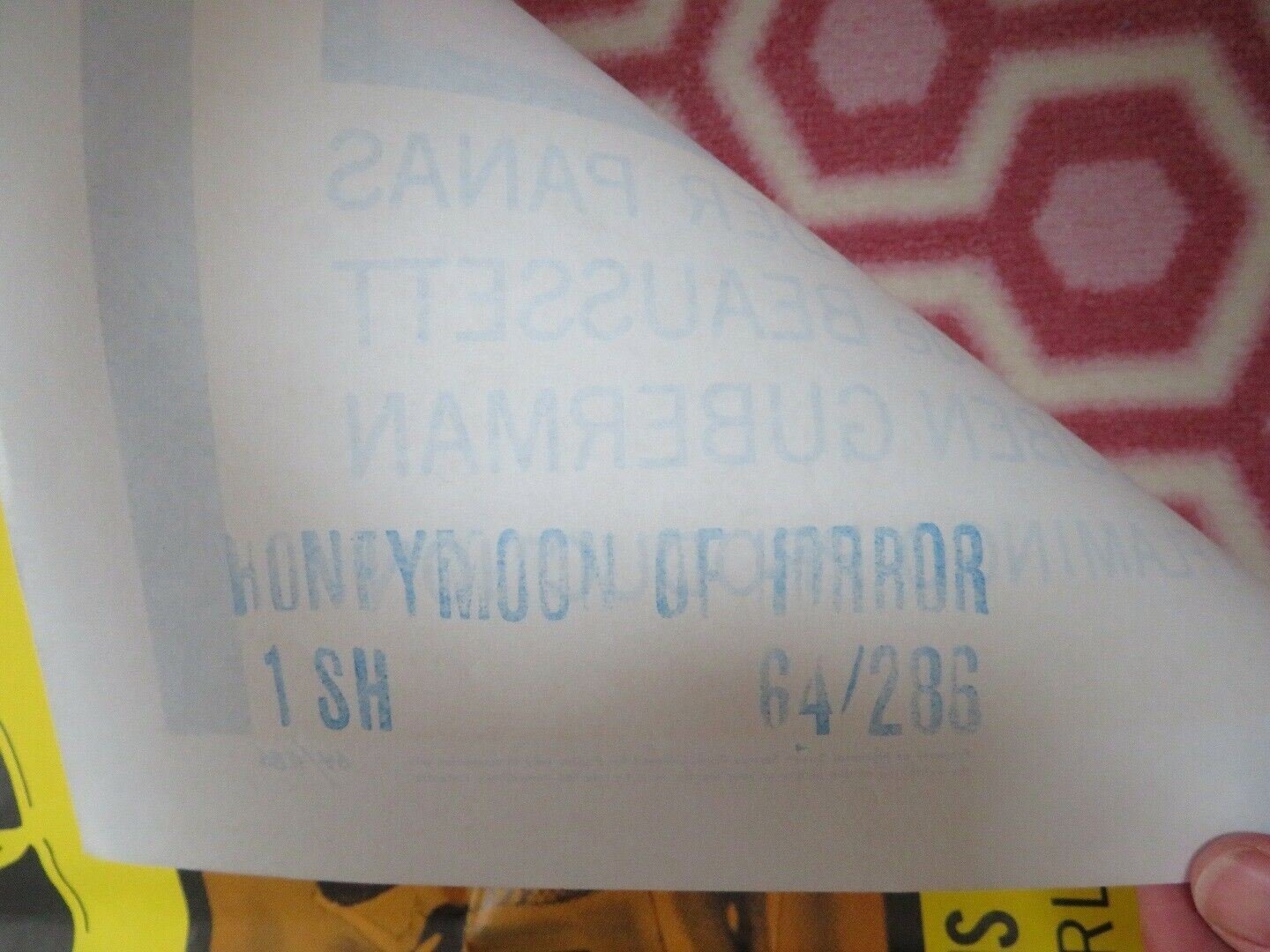 HONEYMOON OF HORROR US ONE SHEET POSTER ROBERT PARSONS ABBEY HELLER Movie posters