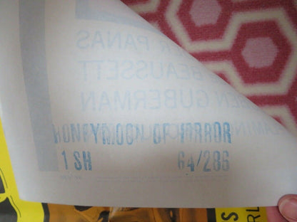 HONEYMOON OF HORROR US ONE SHEET POSTER ROBERT PARSONS ABBEY HELLER Movie posters