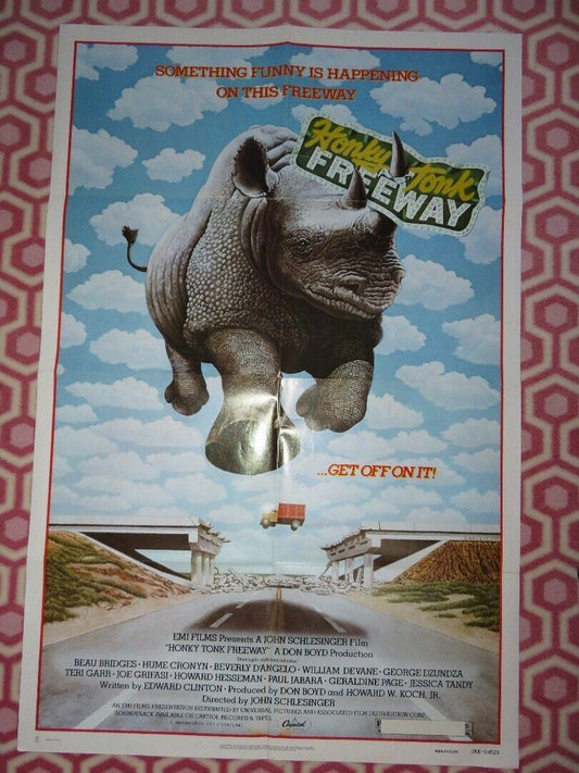 HONKY TONK FREEWAY US ONE SHEET POSTER BEAU BRIDGES HUME CRONYN 1981 Movie posters