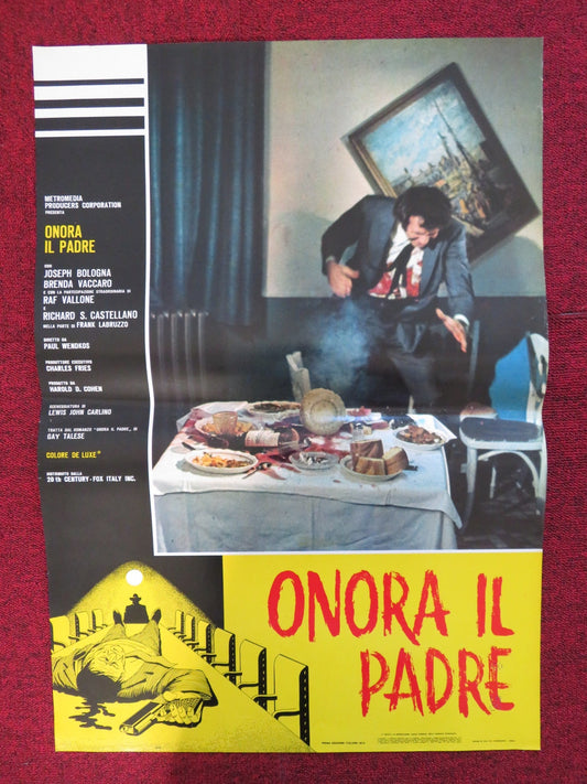 HONOR THY FATHER - E ITALIAN FOTOBUSTA POSTER JOSEPH BOLOGNA B. VACCARO 1973 Rendezvous Cinema Movie posters