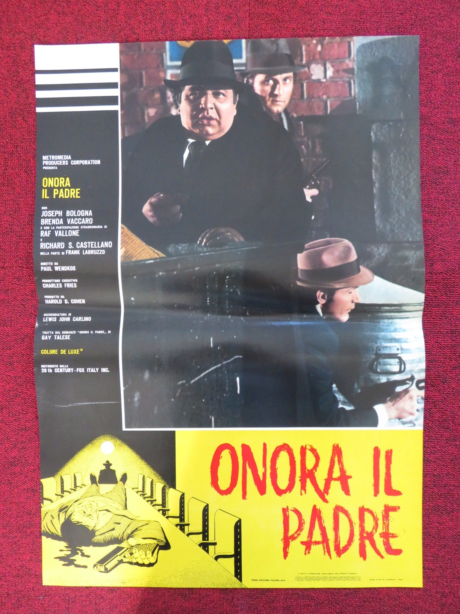 HONOR THY FATHER - F ITALIAN FOTOBUSTA POSTER JOSEPH BOLOGNA B. VACCARO 1973 Rendezvous Cinema Movie posters