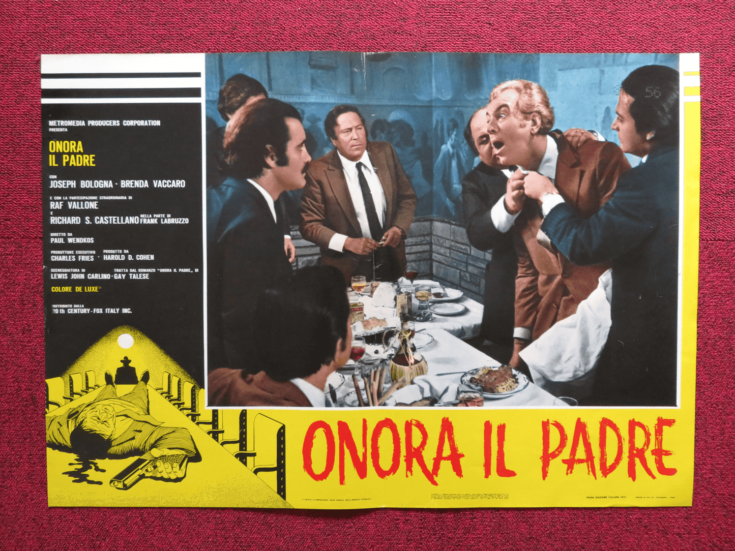 HONOR THY FATHER ITALIAN FOTOBUSTA POSTER JOSEPH BOLOGNA BRENDA VACCARDO 1973 Rendezvous Cinema Movie posters