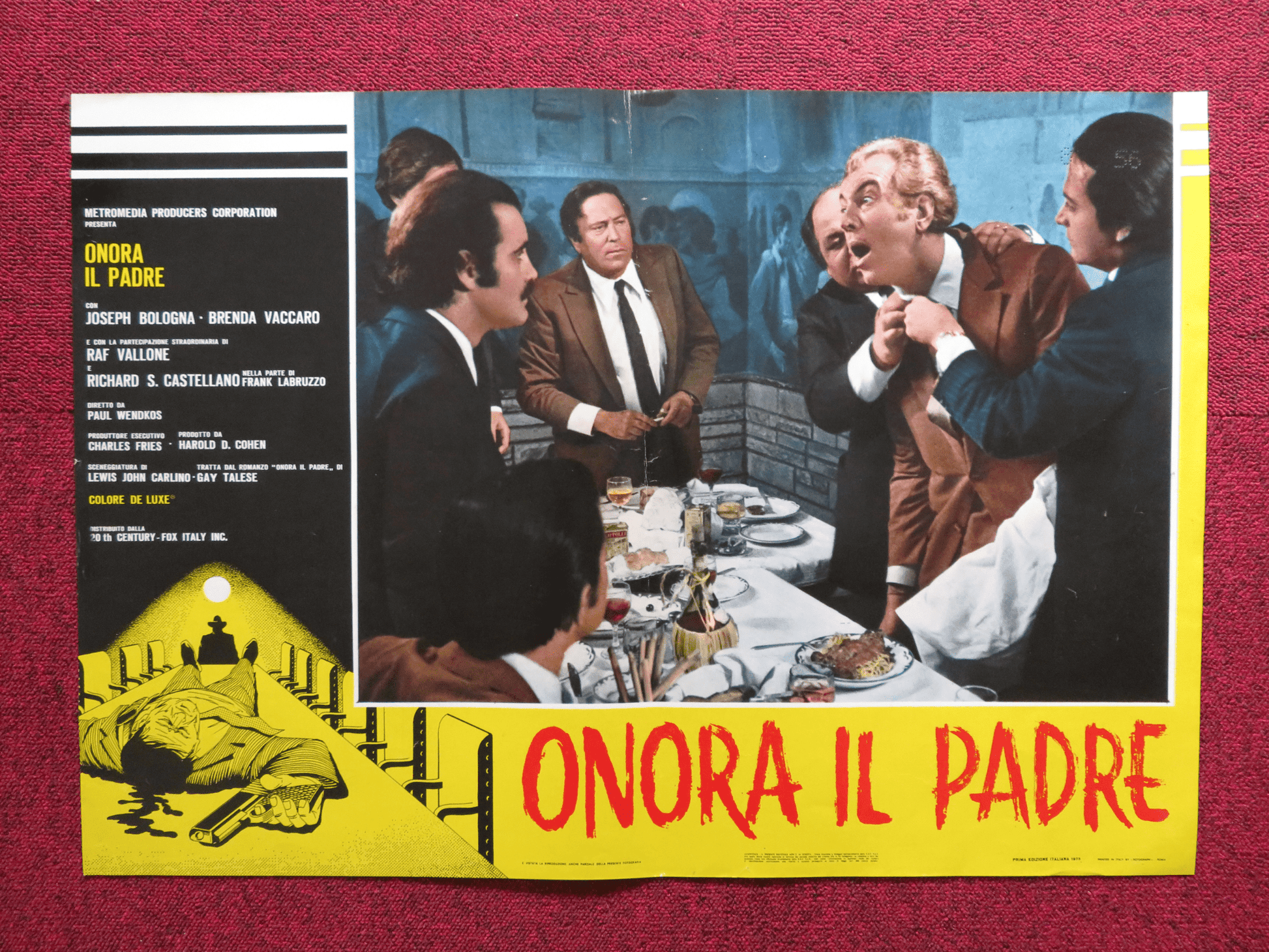 HONOR THY FATHER ITALIAN FOTOBUSTA POSTER JOSEPH BOLOGNA BRENDA VACCARDO 1973 Rendezvous Cinema Movie posters